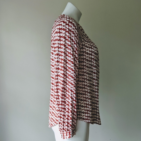 Maeve by Anthropologie Button Front Dog Print Blouse S - Picture 5 of 9